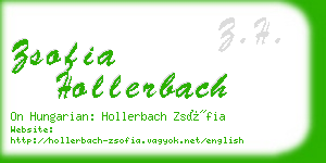 zsofia hollerbach business card